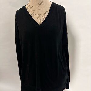 Banana Republic Black V-Neck Lightweight Sweater